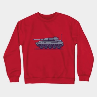 Tank Vehicle Cartoon Illustration Crewneck Sweatshirt